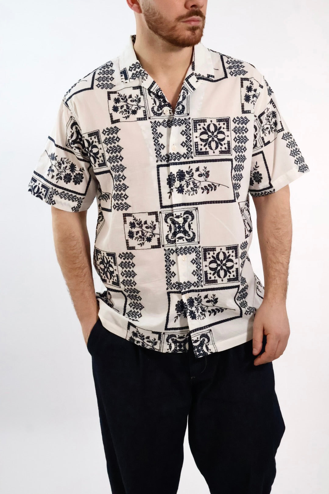 Camicia cotone fantasia m/m 835S GIANNI LUPO