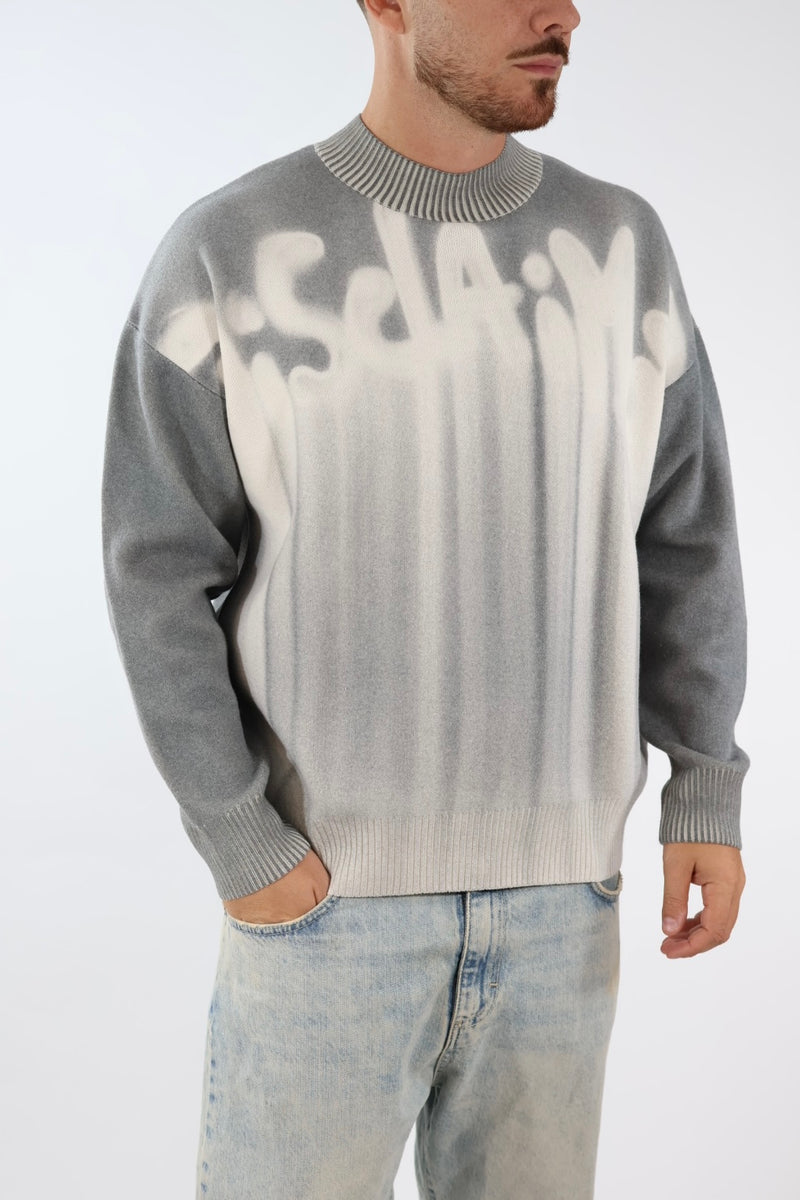 Maglione sfumato nero 757 DISCLAIMER