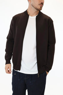 Maglioncino M14 lupetto full  zip moro OVERD