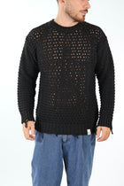 Maglione giro collo over rotture  Ma3401G BL11