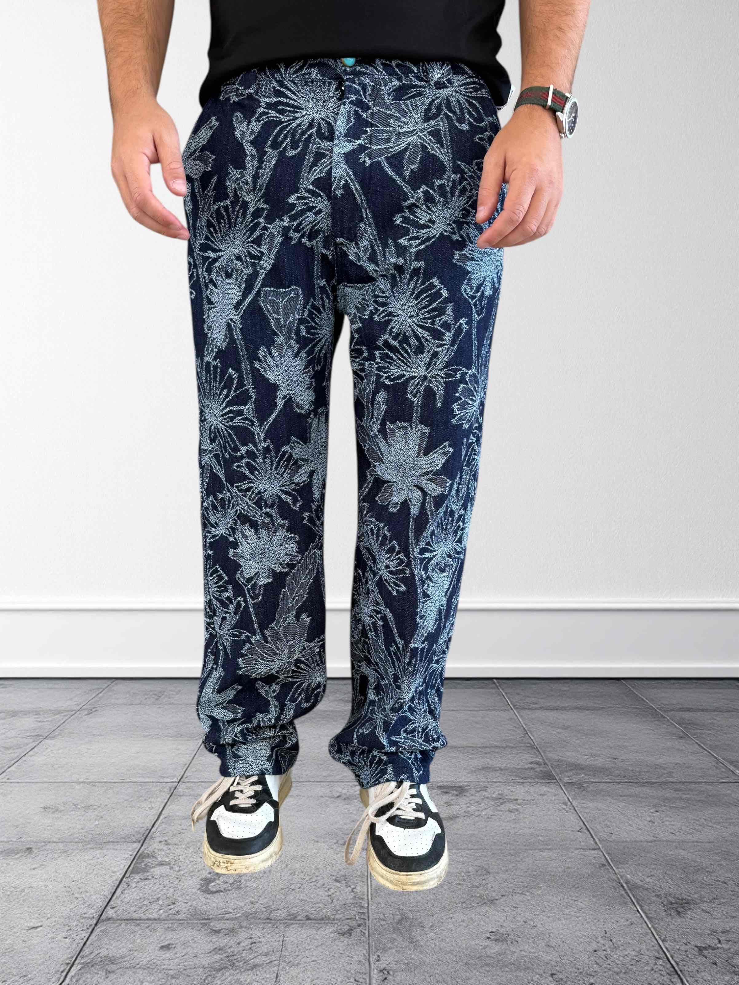 Pantalone ricamo floreale 126 BERNA