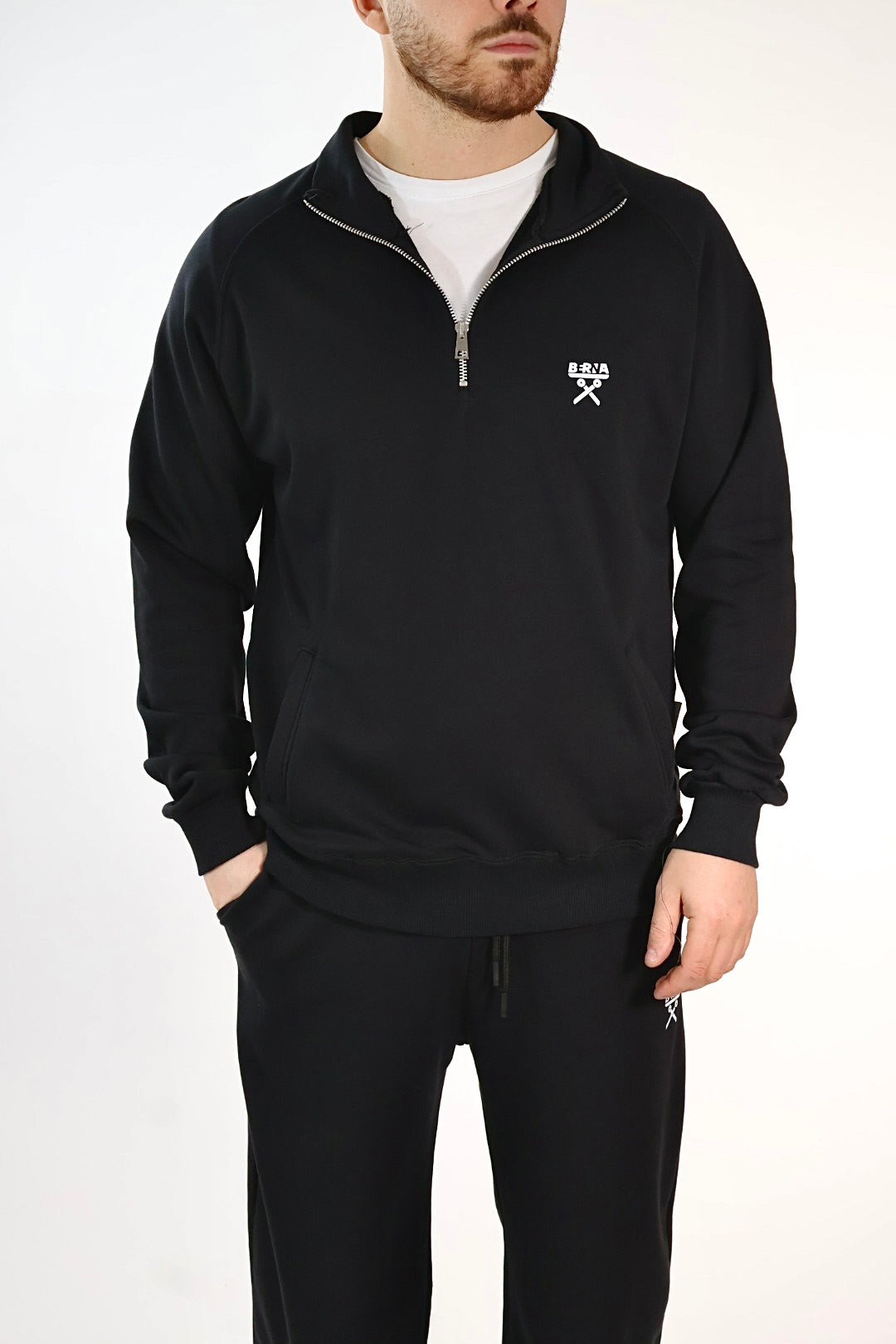 Felpa mezza zip 054 BERNA
