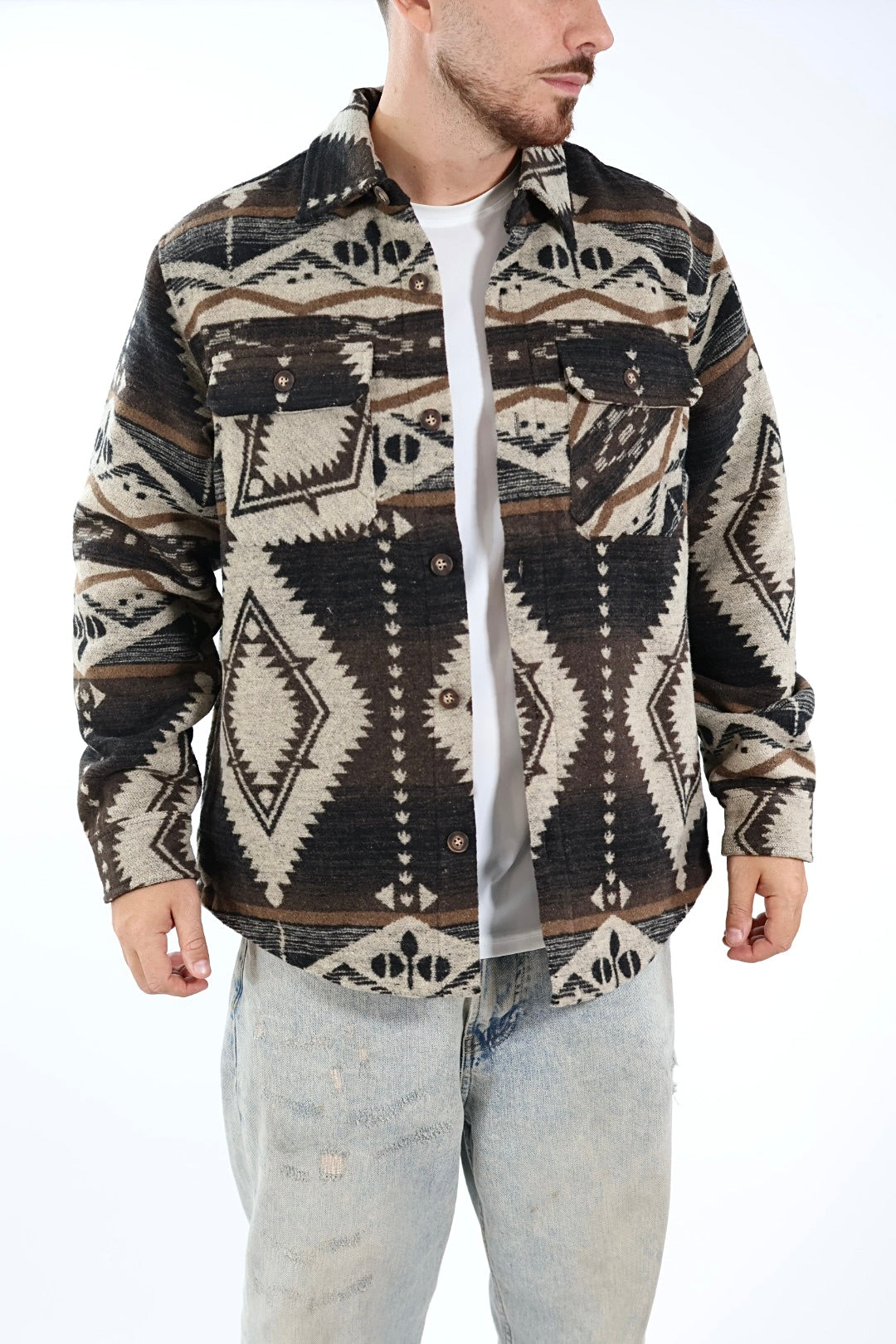 Overshirt 611 azteco lana MAISON DU DANTE