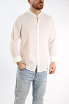 Camicia lino/cotone collo coreana C25 OVER-D