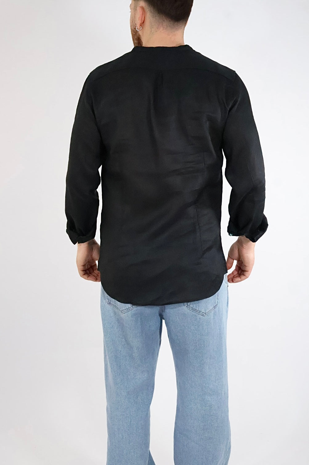 Camicia lino collo coreana 250 BERNA