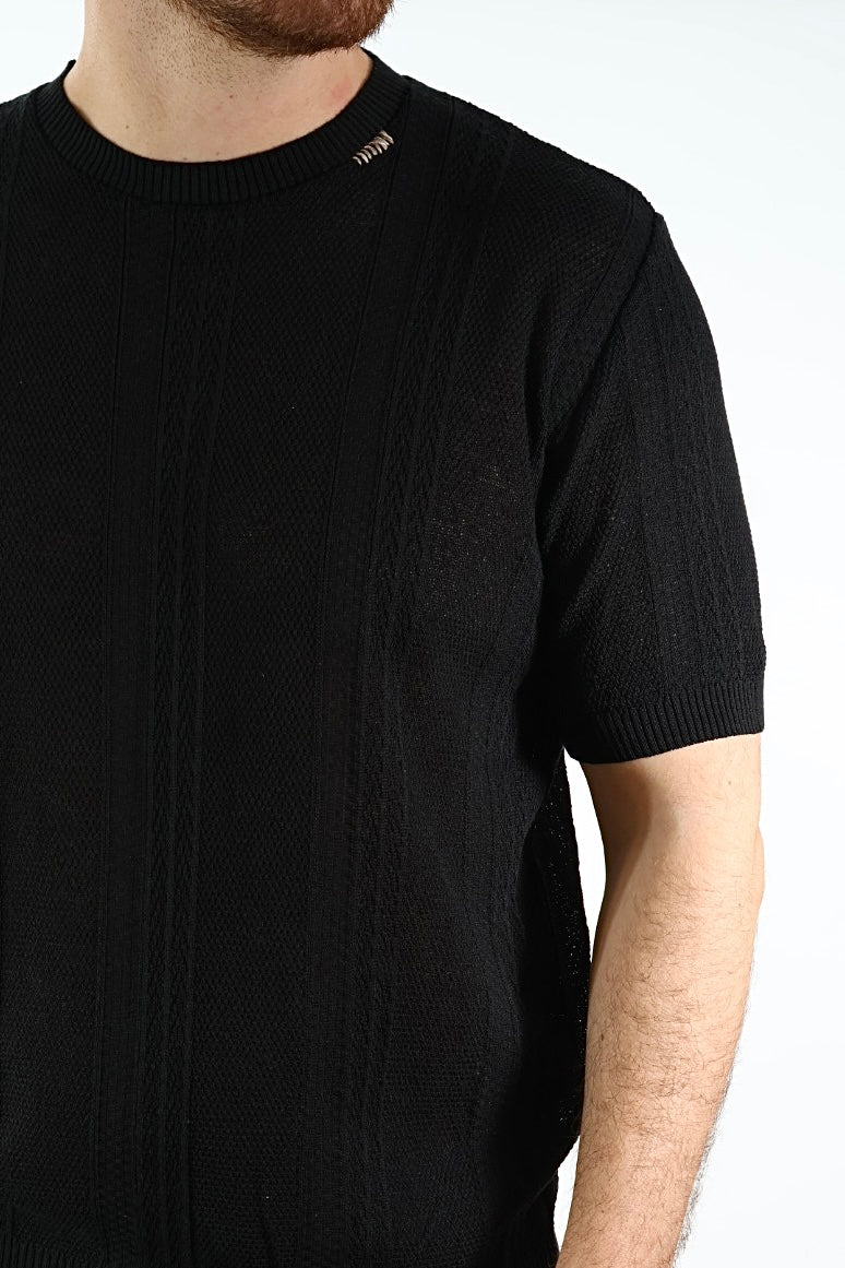 T shirt maglia lavorata  001 BL11