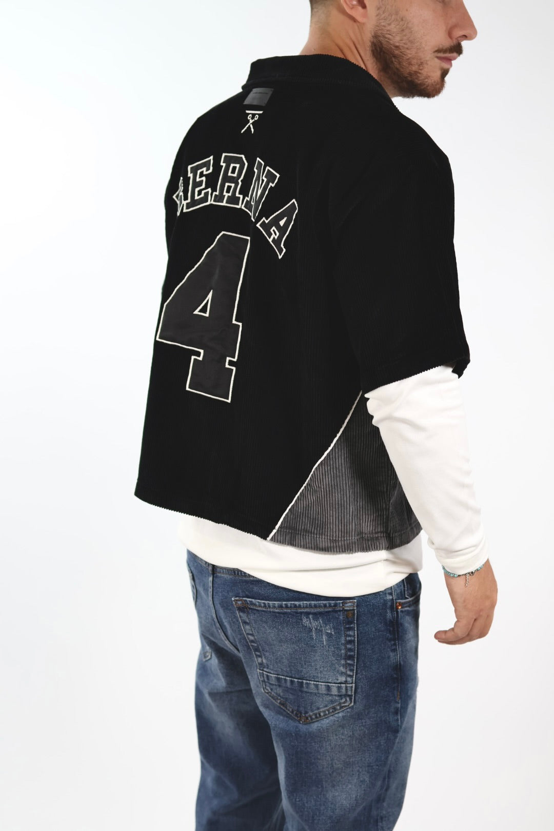 T-shirt manica corta baseball cropped velluto 362 BERNA