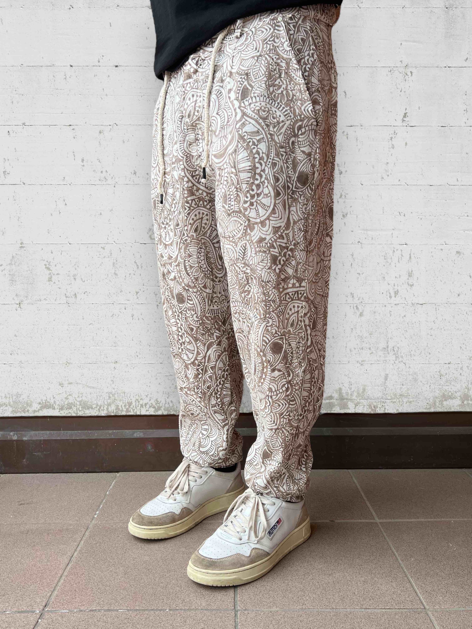 Pantalone Lino/viscosa fantasia  BL11