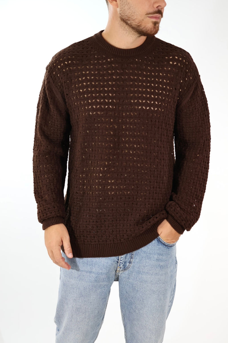 Maglione girocollo rete 015 BERNA