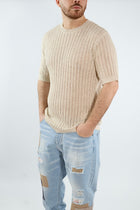 T shirt in maglia traforata gaggio 286 BL11