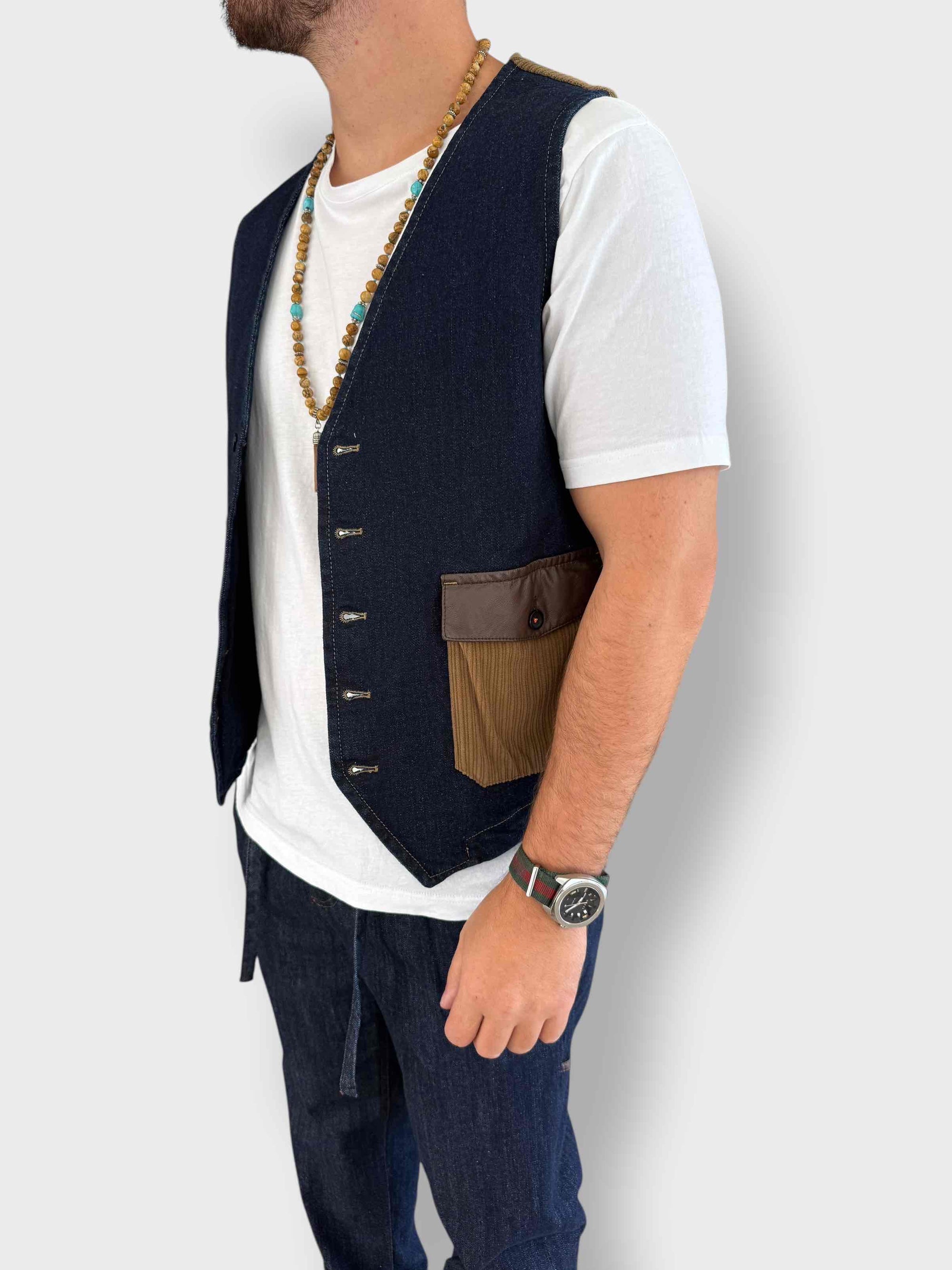 Gilet dettagli velluto 135 BERNA