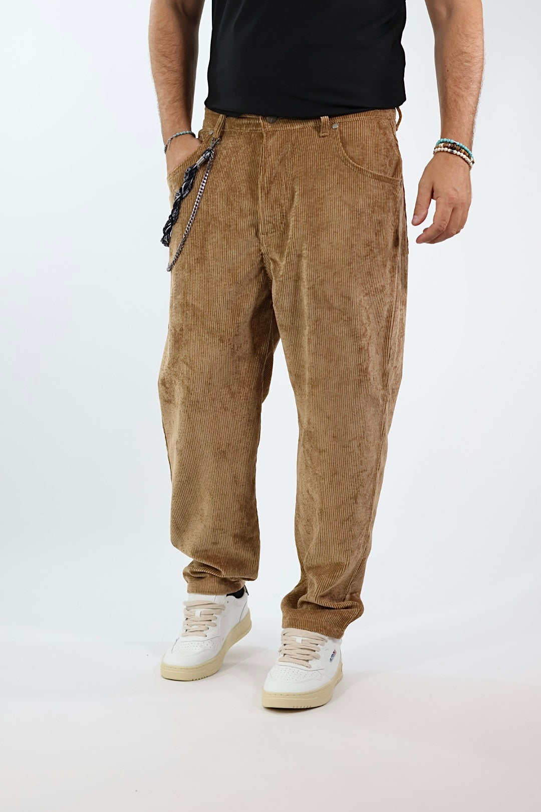 Pantalone velluto tapered fit P83 OVERD