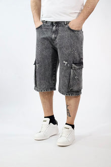 Bermuda denim cargo blitch 412  BL11