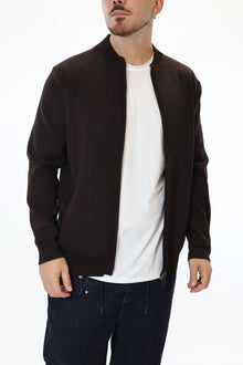 Maglioncino M14 lupetto full  zip moro OVERD