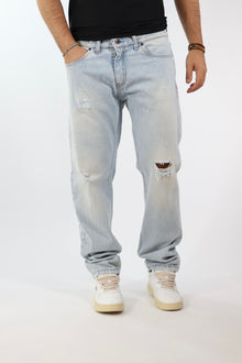 Jeans regular scritte 003 BERNA