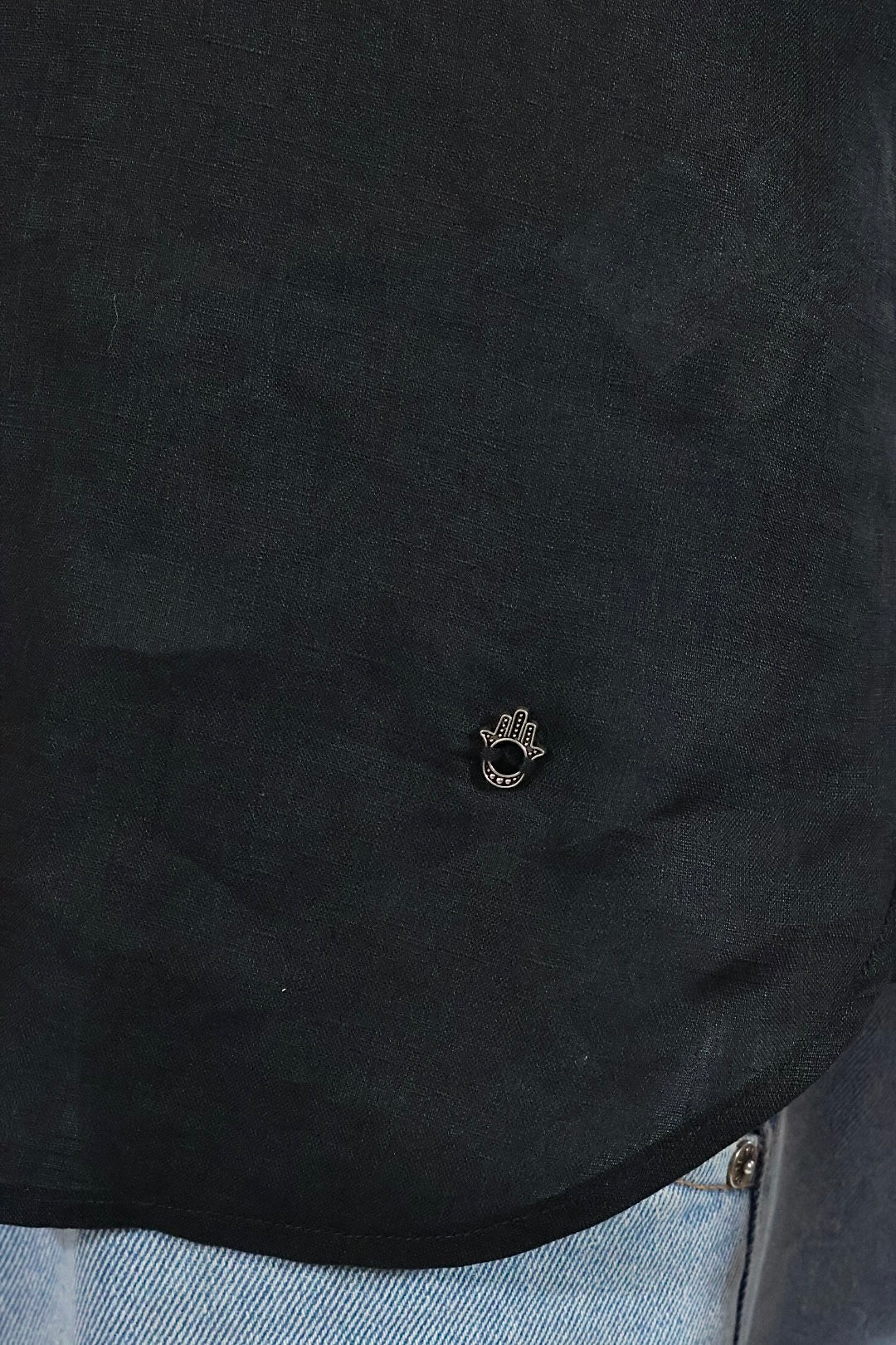 Camicia lino collo coreana 250 BERNA