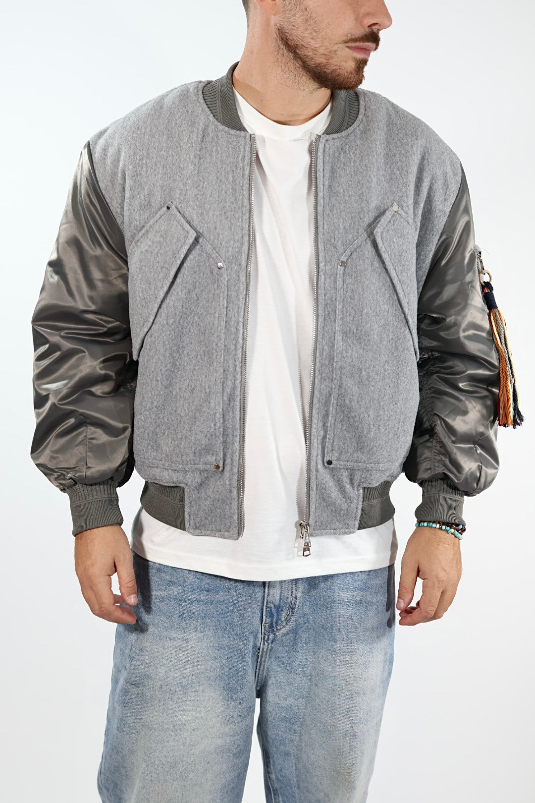 Giacca 360 bomber panno/nylon   BERNA