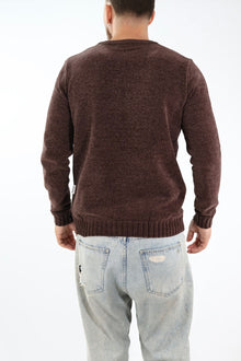 Maglione 363 girocollo ciniglia moro LANDEK