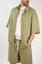 Camicia viscosa/lino m/m 224  BERNA