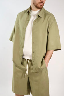 Camicia viscosa/lino m/m 224  BERNA