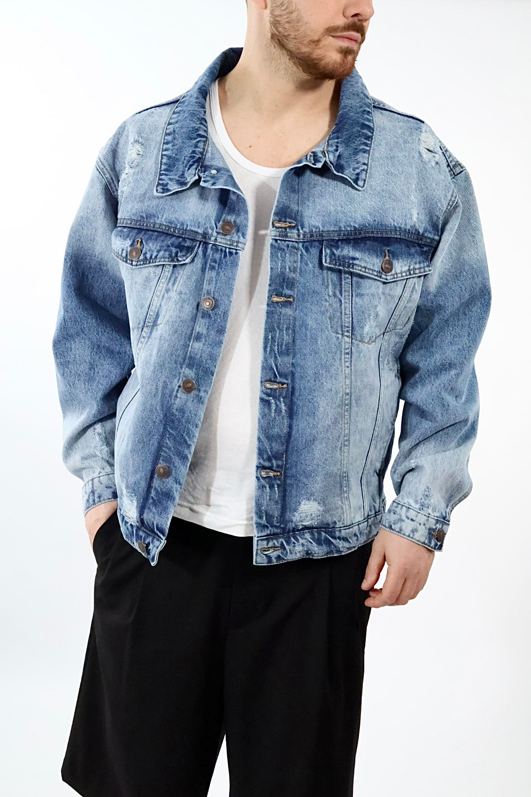 Giacca denim relaxed fit TOM J09 OVER-D