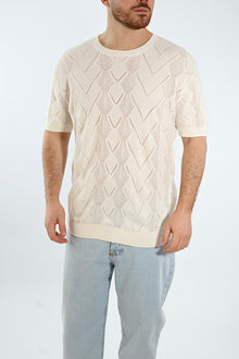 T-shirt in maglia traforata 325 GIANNI LUPO