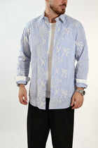 Camicia righe fiori 366 BERNA