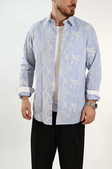 Camicia righe fiori 366 BERNA