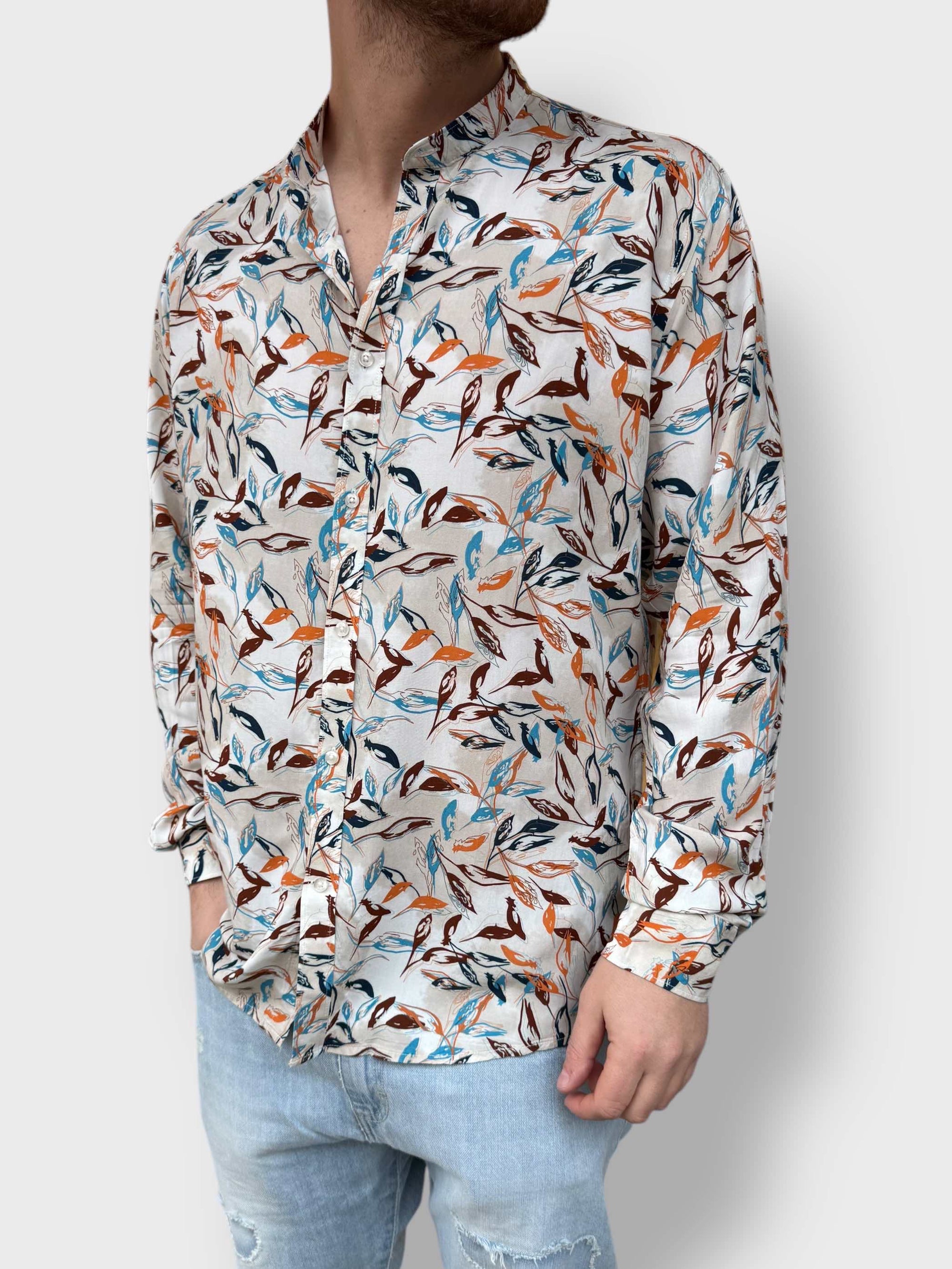 Camicia viscosa floreale OVERD