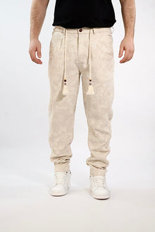 Pantalaccio paisley lino/cotone ricamato 281 BERNA