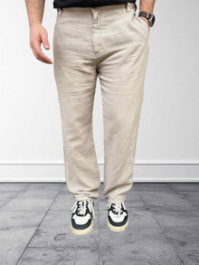 Pantalone maputo lino/cotone chino wide fit PONT