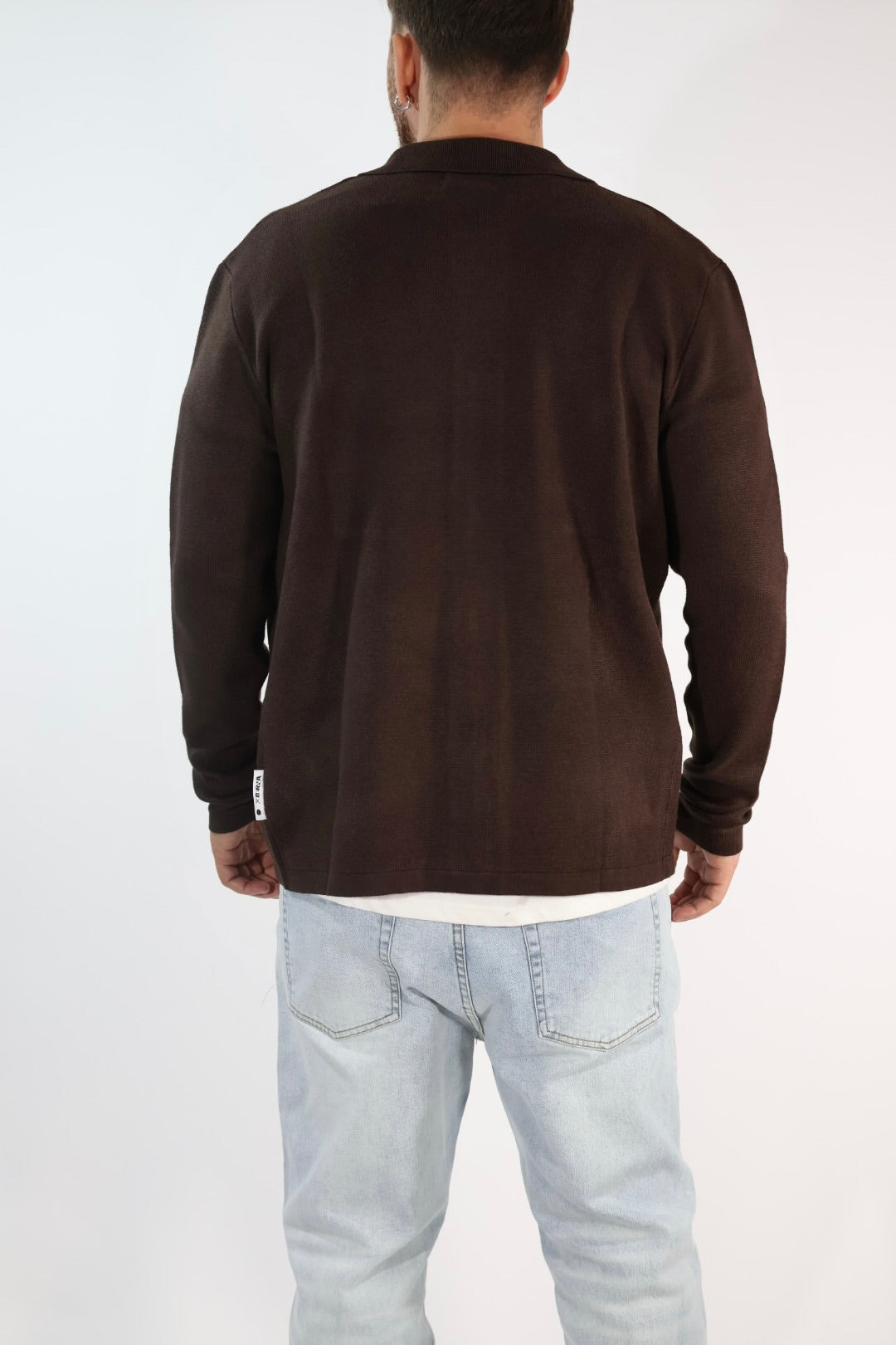 Cardigan 044 polo punto milano moro BERNA