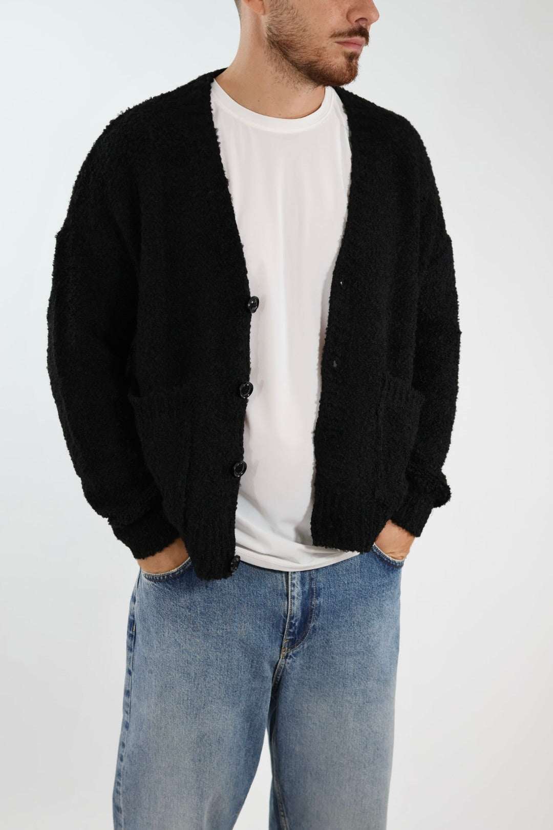 Cardigan Boucle cropped fit M66