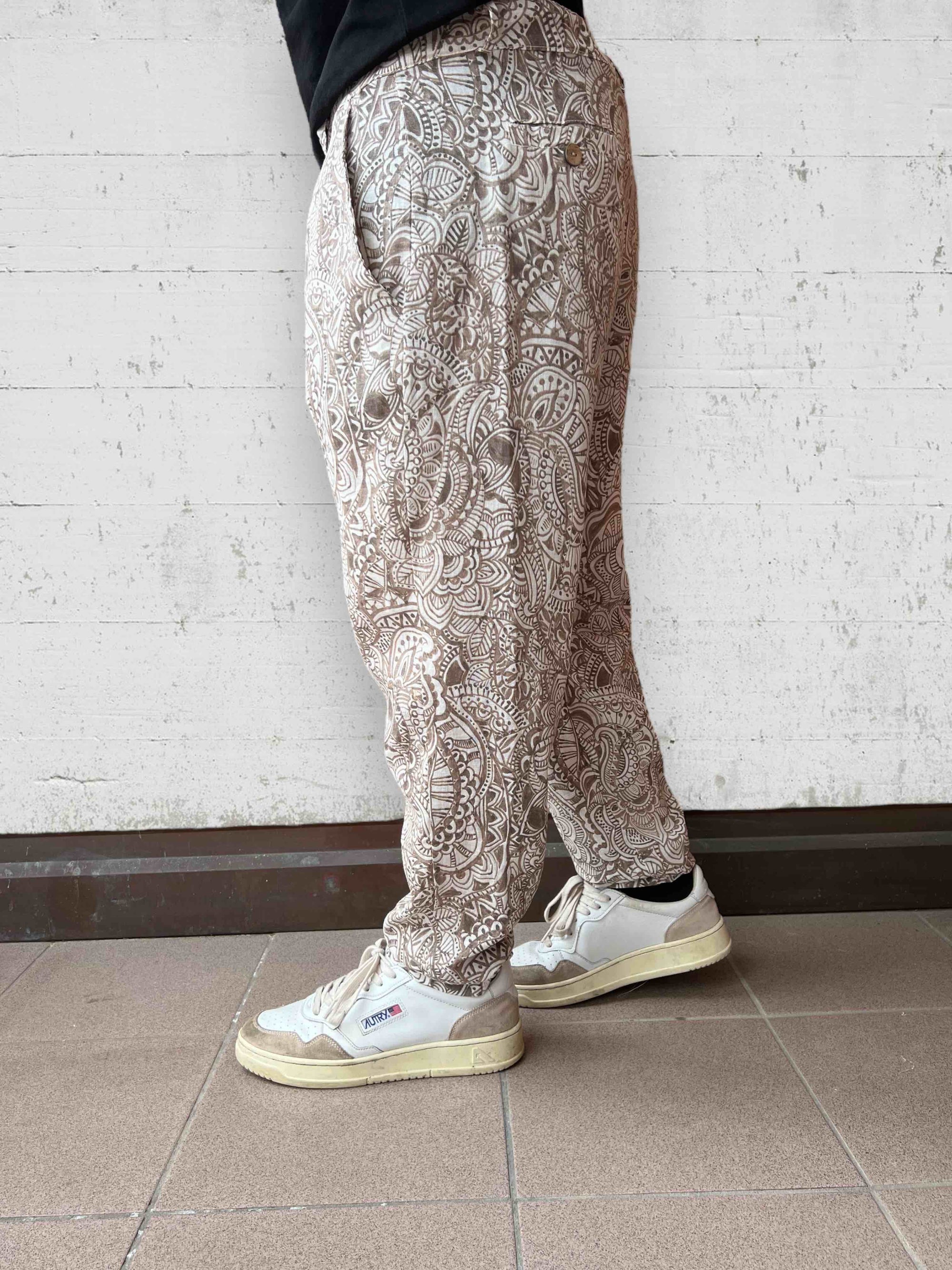 Pantalone Lino/viscosa fantasia  BL11