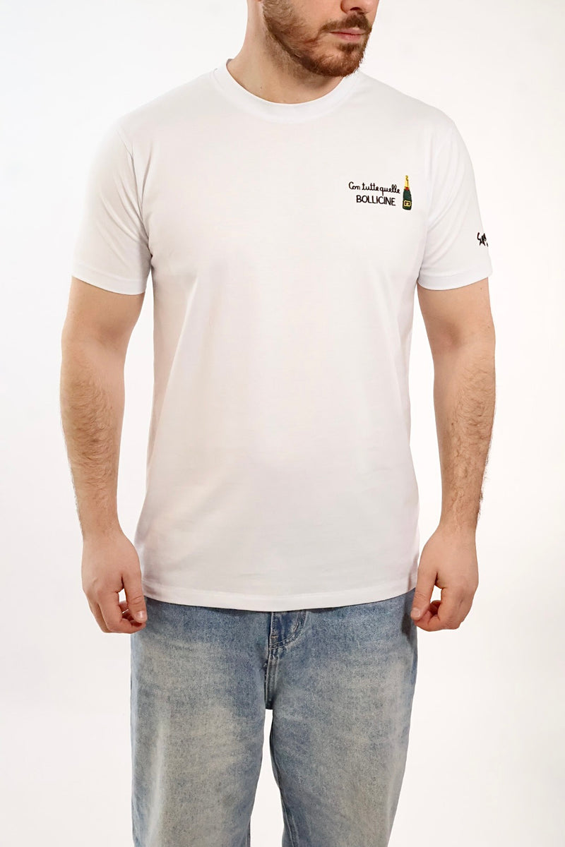 T-shirt ricamo con tutte quelle bollicine 1875 SUPERCULTURE