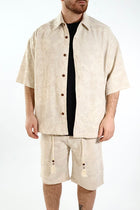 Camicia m/m paisley ricamato lino/cotone 255 BERNA