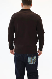 Maglioncino M14 lupetto full  zip moro OVERD
