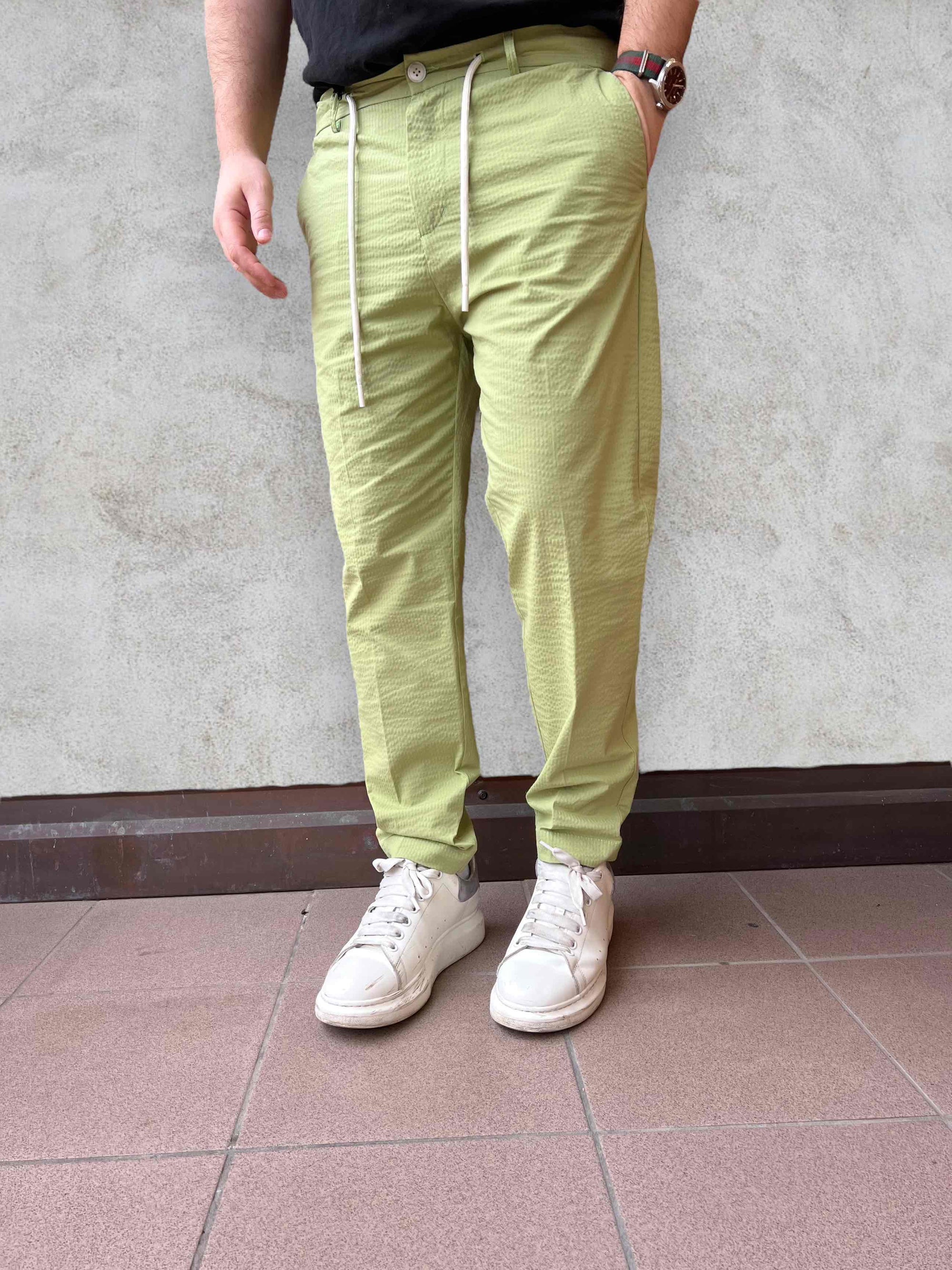 Pantalone capri slim fit goffrato OVERD
