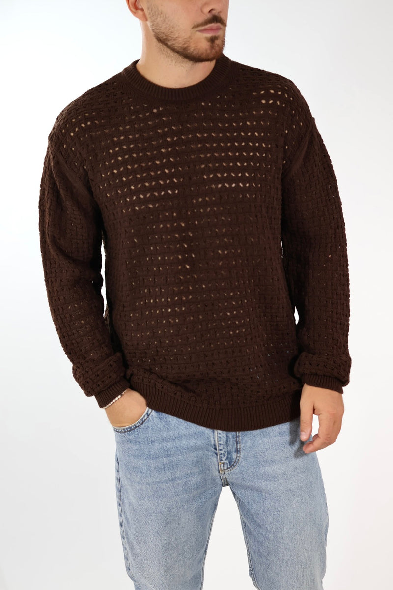 Maglione girocollo rete 015 BERNA