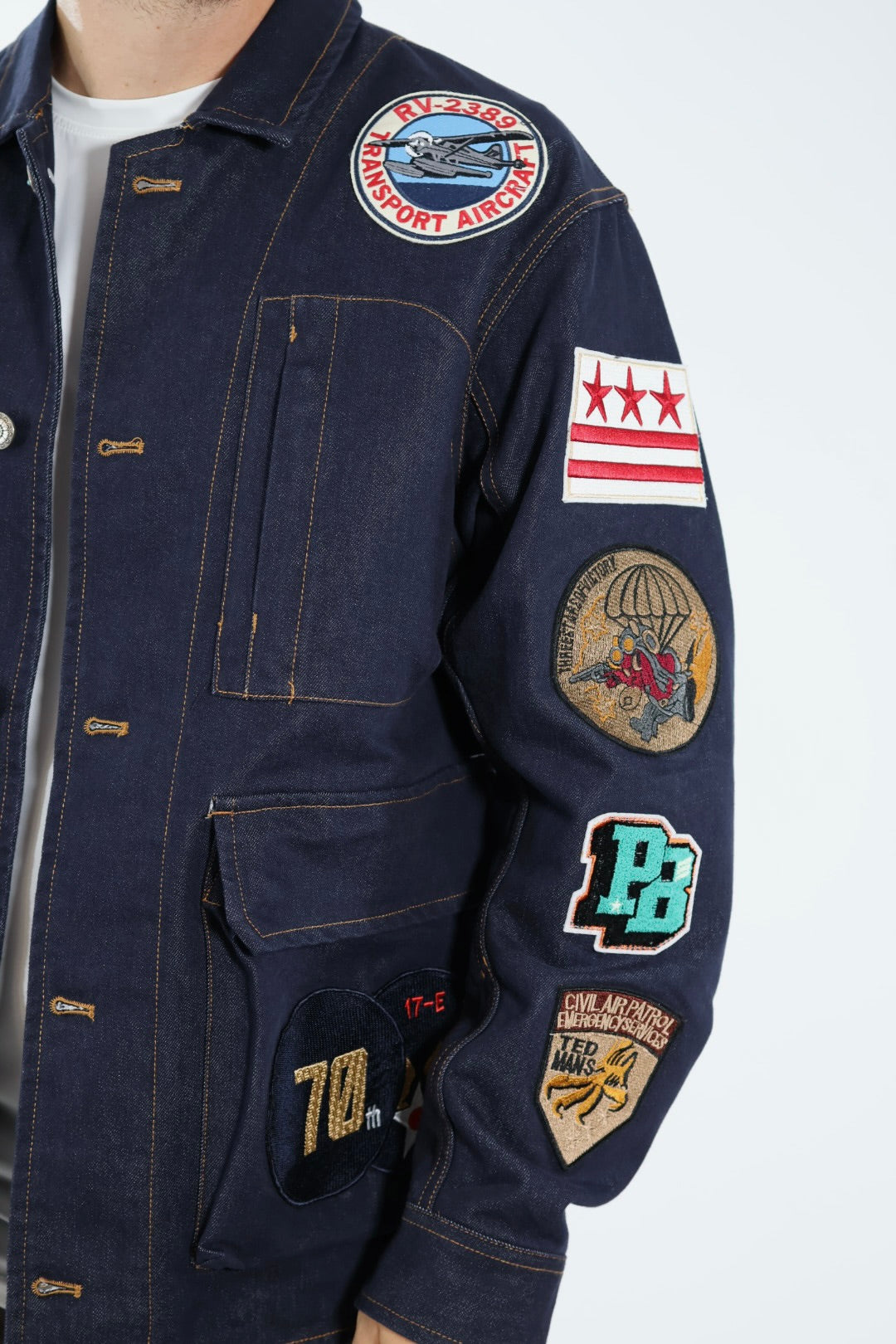 Giacca denim patch 385 BERNA