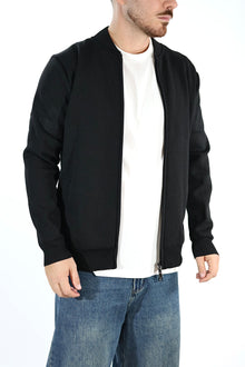 Maglioncino M14 nero lupetto full zip OVERD