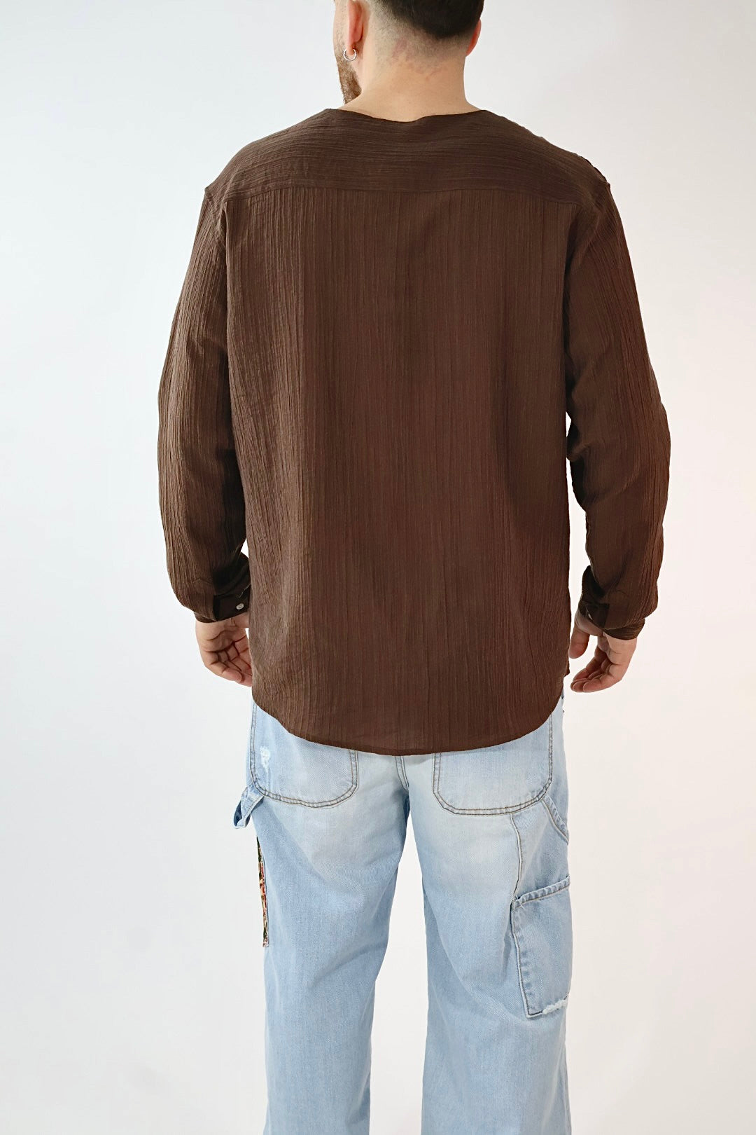 Camicia tencel scollo V C65 OVER-D