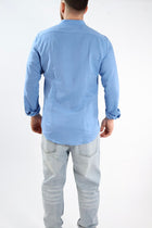 Camicia lino/cotone collo coreana C25 OVER-D