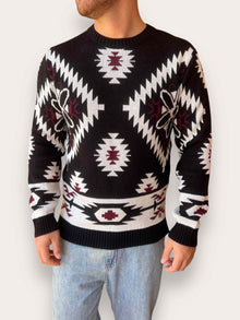 Maglione jaquard peruviano BL11