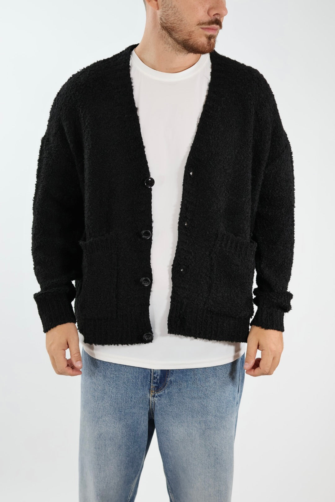 Cardigan Boucle cropped fit M66