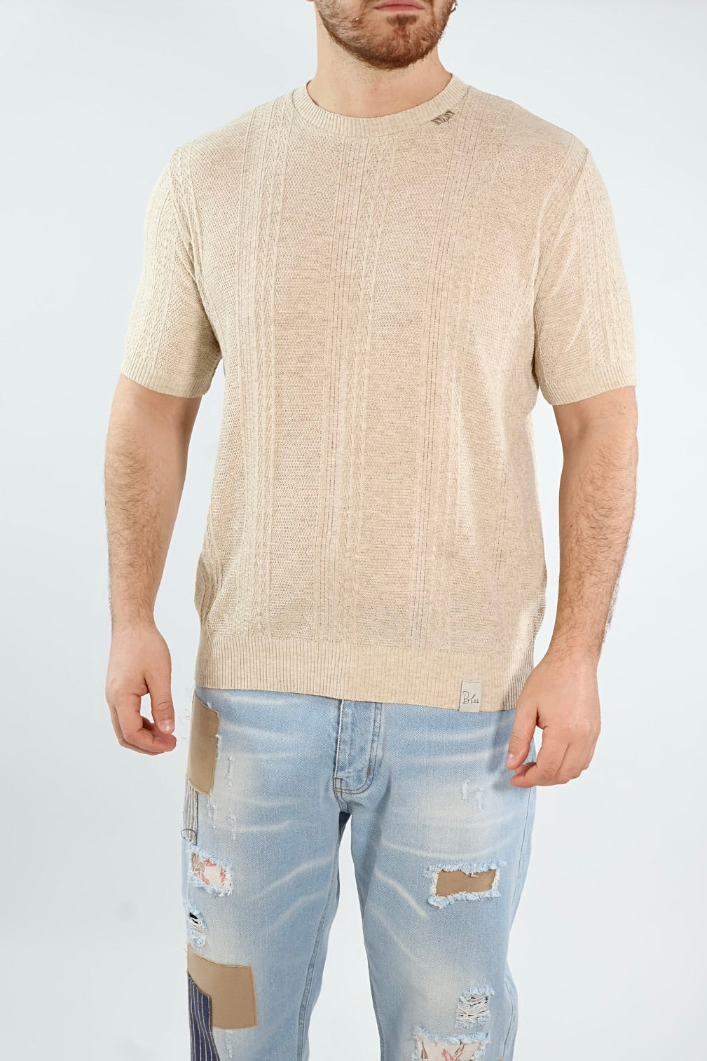 T shirt maglia lavorata 400 BL11