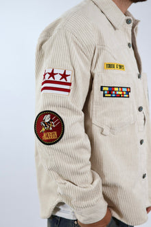 Overshirt boxy velluto patch 353 BERNA