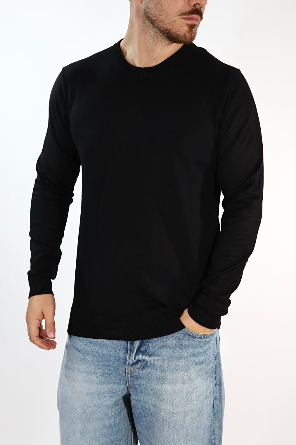 Maglioncino M01 nero paricollo nero OVERD