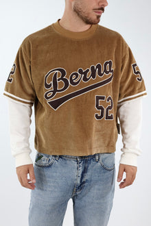 T-shirt baseball cropped velluto 364 BERNA