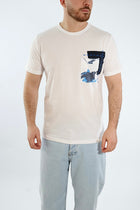 T shirt doppio taschino fiori 30  BL11